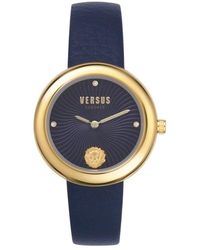 Versus - Léa cinturino in pelle blu orologio - Lyst