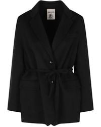 Semicouture - Jassen ,Zwart ,Leer Corine Jas - Lyst