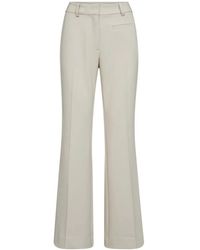Haute L'Amitié - Elegante Wijde Pijp Parel Broek - Lyst