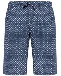 Hanro - Korte Broeken ,Blauw ,Katoen Night & Day Short Pants - Lyst