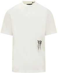 Y-3 - Kurzarm t-shirt mit bedrucktem logo - Lyst