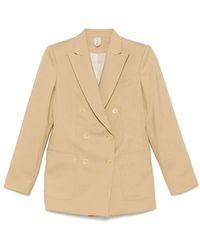 Max Mara - Jassen Double-Breasted Jas Met Zakken - Lyst