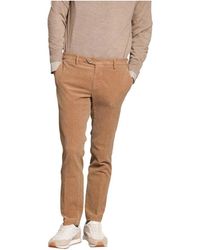 Mason's - Fluwelen Chino Broek Met Prince Of Wales-Print - Lyst