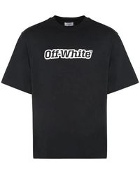 Off-White c/o Virgil Abloh - Baumwoll-T-Shirt Mit Rundhalsausschnitt - Lyst