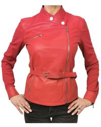Pinko - Stilvolle lambskin biker jacket mit asymmetrischem reißverschluss o - Lyst