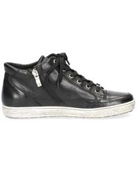 Caprice - Schwarzer Leder-Ankle-Sneaker-Boot - Lyst