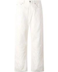 Roberto Cavalli - Broeken ,Wit ,Katoen Zebra Print Five-Pocket Broek - Lyst