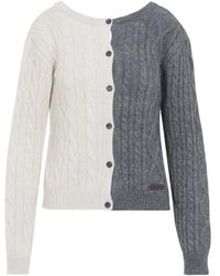 Moschino - Truien & Vesten ,Veelkleurig ,Wol Bicolor Cardigan - Lyst