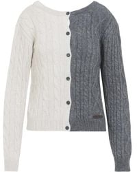 Moschino - Bicolor Wool Cardigan - Lyst