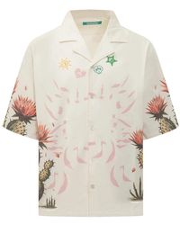 Barrow - Korte Mouwen Shirt Met Cactusprint - Lyst