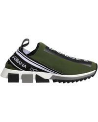 Dolce & Gabbana - Grün Schwarz Slip On Sorrento Sneakers - Lyst