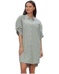 Notre-v - Kleedjes ,Groen ,Katoen Nv-Henline Blouse Dress - Lyst
