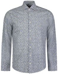 Roy Robson - Overhemden ,Blauw ,Katoen Slim Fit Bloemenprint Shirt - Lyst