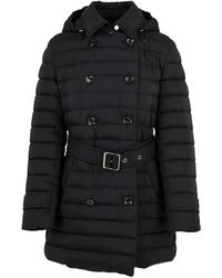 Moorer - Technische down-proof jacke mit abnehmbarer kapuze und gürtel - Lyst