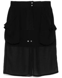 Pinko - Casual Zwarte Polyester Rok - Lyst