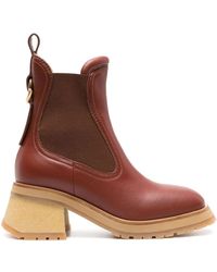 Moncler - Gigi 70mm Leather Chelsea Boots - Lyst