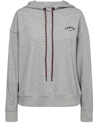 Haute L'Amitié - Hoodies & Sweatvesten ,Grijs ,Katoen Mini Curve Hoodie Sweat - Lyst