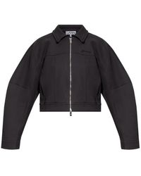 Ganni - Terry Jersey Bomber Jas - Lyst