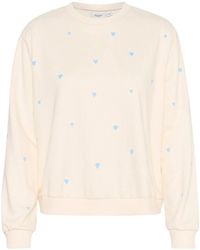Saint Tropez - Airy Hearts Sweatshirt Ice - Lyst