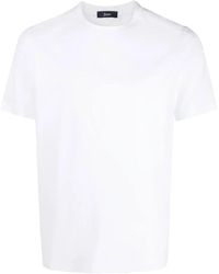Herno - Herren T-Shirt mit kurzen Ärmeln in mit schwarzem Logo - Lyst