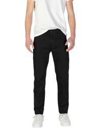 BOSS - Schwarze baumwoll slim hosen herbst/winter kollektion - Lyst