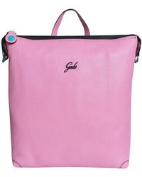 Gabs - Rosa Leder Rucksack Mit Türkisem Reißverschluss - Lyst