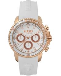 Versus - Aberdeen orologio silicone bianco oro rosa - Lyst