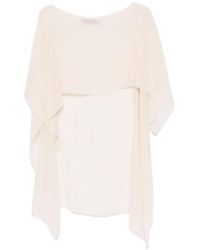 D.exterior - Bufanda Blanca Asimétrica Diseño Capa, Mujer, Talla - Lyst