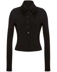 Alberta Ferretti - Hemd Mit Verziertem Kragen - Lyst