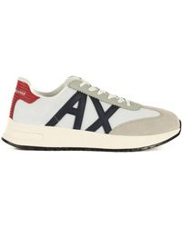 Armani Exchange - Sneakers in tessuto con patch logo laterale - Lyst