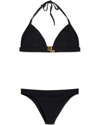 Balmain - Bikini Met Logoplakkaat - Lyst