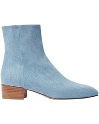 SCAROSSO - Ambra hellblaue denim stiefelette mit absatz - Lyst