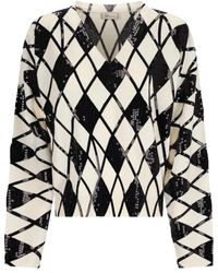 Blumarine - V-Neck Knitwear - Lyst