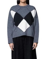 Kaos - Ronde Hals Jacquard Gebreid Met Micro-Pailletten - Lyst