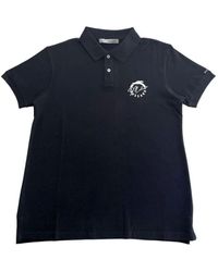 Trussardi - Schwarzes Baumwoll-Poloshirt Kurzarm - Lyst