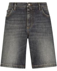 Dolce & Gabbana - Pantalones vaqueros cortos por la rodilla - Lyst