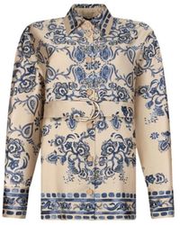 Liu Jo - Overhemden ,Veelkleurig ,Leer Geknoopte Bedrukte Blouse - Lyst