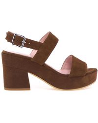 Anna F. - Suede Platform Sandaal - Lyst