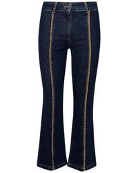 Moschino - Jeans ,Blauw ,Denim Hoge Taille Flared Denim Jeans - Lyst