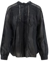 Isabel Marant - Geborduurd T-Shirt Met Ronde Hals - Lyst