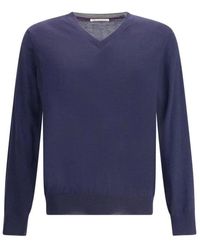 Brunello Cucinelli - Elegante V-Hals Wollen Trui - Lyst