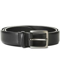 Orciani - Accessoires ,Zwart ,Leer Geborstelde Leren Riem Met Gepolijste Gesp - Lyst