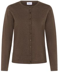 Saint Tropez - R-Neck Cardigan Fondue Fudge Melange - Lyst