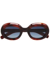 Kaleos Eyehunters - Laroy occhiali da sole ovali in acetato - marrone - Lyst