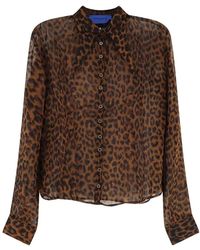 Mes Demoiselles - Sheer Printed Button-Up Shirt - Lyst