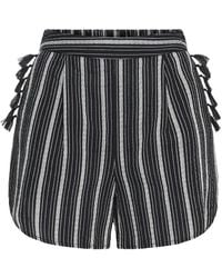 Ichi - Korte Broeken ,Zwart ,Katoen Casual Shorts - Lyst