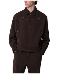 Needles - Jassen ,Bruin ,Polyester Piping Cowboy Jacket - Lyst