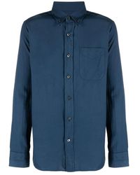 Tom Ford - Slim fit hemd aus baumwolle/kaschmir mit brusttasche - Lyst