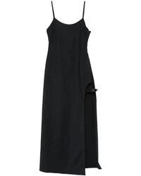 Coperni - Zwarte Spaghetti Strap Midi Jurk - Lyst