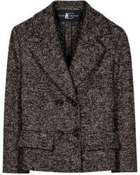 Luisa Cerano - Jassen ,Veelkleurig ,Tweed Tweed Blazer Jas - Lyst